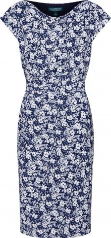 Lauren Ralph Lauren Pouzdrové šaty \'THEONA\' bílá / námořnická modř