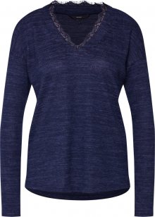 VERO MODA Tričko \'VMHENNY LS V-NECK TOP\' noční modrá