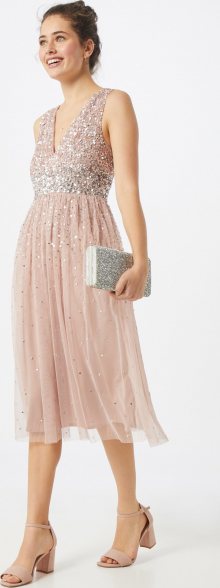 Maya Deluxe Společenské šaty růžová / stříbrná