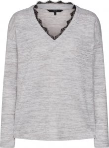 VERO MODA Tričko \'VMHENNY LS V-NECK TOP\' světle šedá
