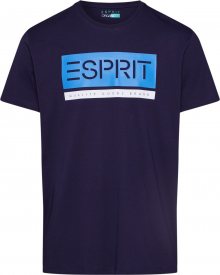 ESPRIT Tričko námořnická modř / světlemodrá / bílá