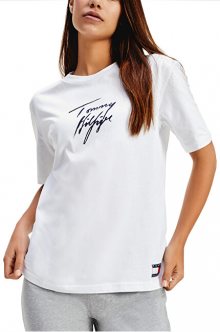 Tommy Hilfiger Dámské triko Cn Tee Ss Logo Pvh Classic White XS