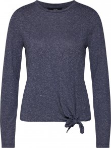 VERO MODA Tričko \'VMLEA LUA LS O-NECK KNOT TOP JRS LCS\' modrá