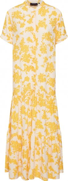 OBJECT Letní šaty \'OBJBEA S/S DRESS\' žlutá / bílá