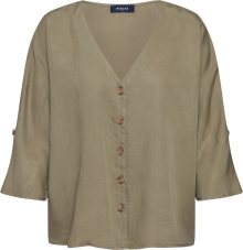 PIECES Tričko zelená / tmavě zelená