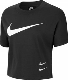 Nike Sportswear Tričko bílá / černá