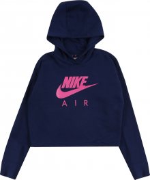 Nike Sportswear Mikina \'AIR CROP\' námořnická modř / pink