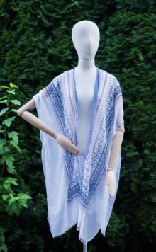 Art Of Polo 17403 Pocahontas pareo 90x95 cm White-Blue