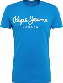 Pepe Jeans Tričko \'ORIGINAL STRETCH\' bílá / tyrkysová