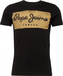 Pepe Jeans Tričko \'CHARING\' hořčicová / černá