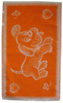 Dětský ručník Pejsek oranžový 30x50 cm | dle fotky | 