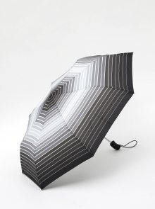 Tmavě šedý pruhovaný skládací vystřelovací deštník Esprit