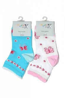 WiK Sweet Sox motýl art.55210 dívčí ponožky 35-38 bílá