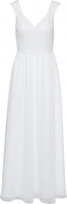 Unique Společenské šaty bílá / krémová