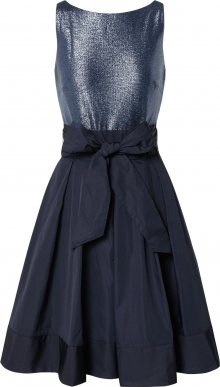 Lauren Ralph Lauren Koktejlové šaty \'YUKO-SLEEVELESSCOCKTAIL DRESS\' námořnická modř / stříbrná