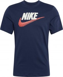 Nike Sportswear Tričko \'M NSW TEE BRAND MARK\' námořnická modř / bílá / červená