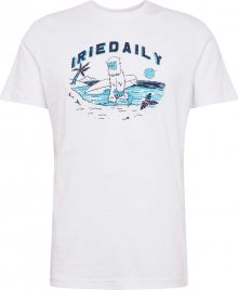 Iriedaily Tričko \'Out For Beach \' bílá / modrá
