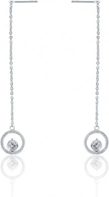 JVD Dlouhé stříbrné náušnice SVLE0406XE9BI00