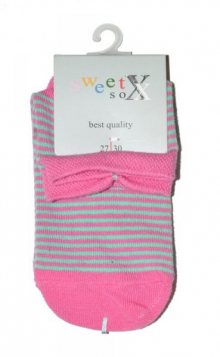 WiK Sweet Sox art.55530 A\'3 Dětské kotníkové ponožky  27-30 růžovo-zeleno-bílá