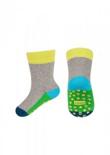 Soxo ABS  77713 77621 ponožky  22-24 šedá-fialová