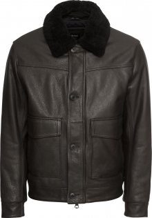 BOSS Přechodná bunda \'Jamade 10209842 01\' čokoládová / černá