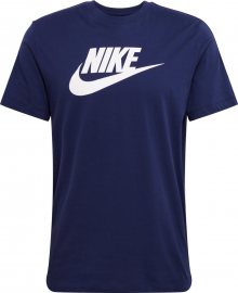 Nike Sportswear Tričko \'M NSW HYBRID SS TEE\' bílá / námořnická modř