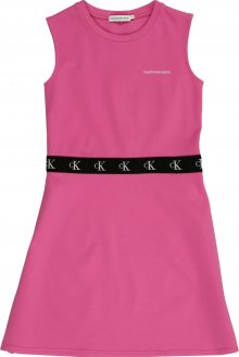 Calvin Klein Jeans Šaty \'MONOGRAM PUNTO\' pink / černá