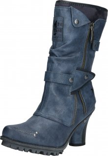 MUSTANG Kozačky marine modrá