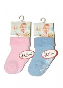RiSocks Frotta Hladký 3225 ABS  dětské ponožky 0-24 miesiące světle modrá
