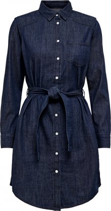 Jacqueline de Yong Dámské šaty JDYESRA LIFE SHIRT DRESS DNM NOOS Dark Blue Denim 38