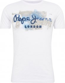 Pepe Jeans Tričko \'GOLDERS\' modrá / bílá