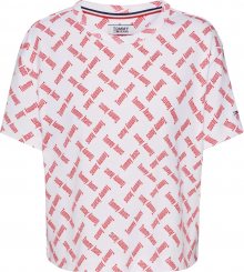 Tommy Jeans Tričko bílá / růžová