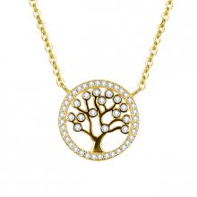 Beneto Pozlaceý stříbrný náhrdelník se stromem života AGS360/47-GOLD