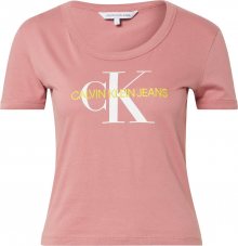 Calvin Klein Jeans Tričko bílá / růžová