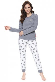 Dn-nightwear PM.9733 Dámské pyžamo XL dark grey