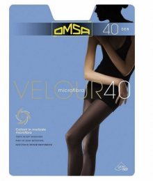 Omsa Velour 40 den plus punčochové kalhoty 5-XL nero/černá