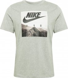 Nike Sportswear Tričko černá / šedá