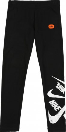 Nike Sportswear Legíny bílá / černá
