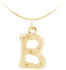 JVD Pozlacený stříbrný přívěsek písmeno \"B\" SVLP0486XH2GO0B