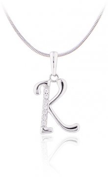 JVD Stříbrný přívěsek s krystaly \"K\" SVLP0364XH2BI0K