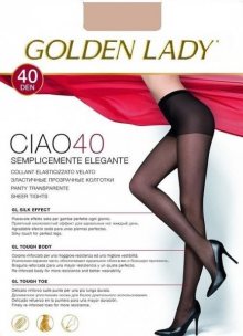 Golden Lady Ciao 40 den punočochové kalhoty, 3-M castoro/odstín zelené