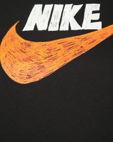 Nike Sportswear Tričko černá / oranžová / bílá