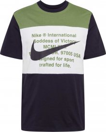 Nike Sportswear Tričko bílá / černá / zelená