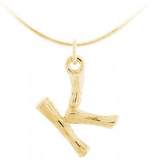 JVD Pozlacený stříbrný přívěsek písmeno \"K\" SVLP0486XH2GO0K