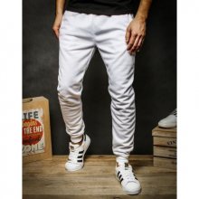 Pánské kalhoty tepláky bílé UX2302