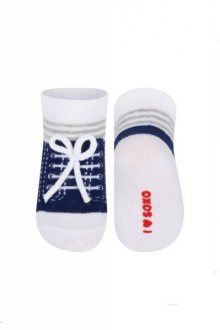 Soxo 00108 dětské ponožky 16-18 bílá-černá