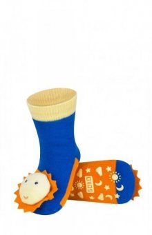 Soxo 00887 ABS dětské ponožky s chrastítkem 19-21 bílá
