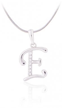 JVD Stříbrný přívěsek s krystaly \"E\" SVLP0364XH2BI0E