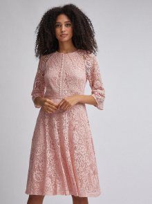 Růžové krajkové šaty Dorothy Perkins
