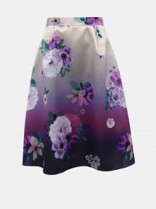 Fialová květovaná sukně Dorothy Perkins 